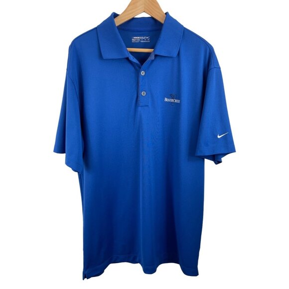 Nike Golf Beavercreek Golf Course Blue Short Sleeve Polo Shirt Mens SIze XL - Picture 1 of 10